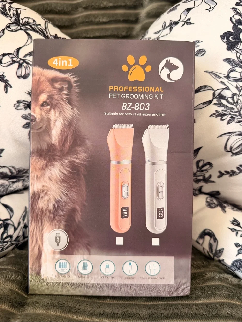 4-in-1 Professional Pet Grooming Kit BZ-803 – Rechargeable